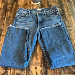 MOTHER denim size 28 The Insider Crop Step Fray